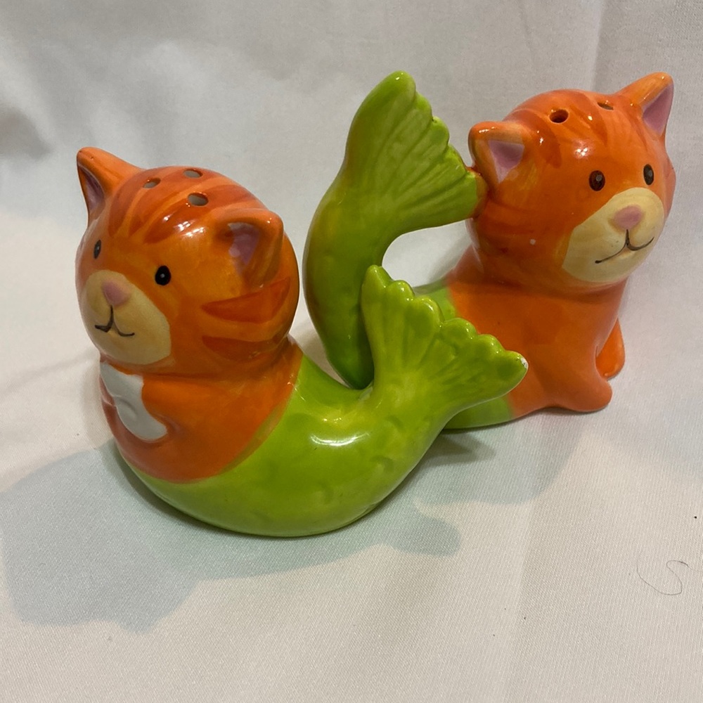 Cat Mermaid salt and pepper shakers